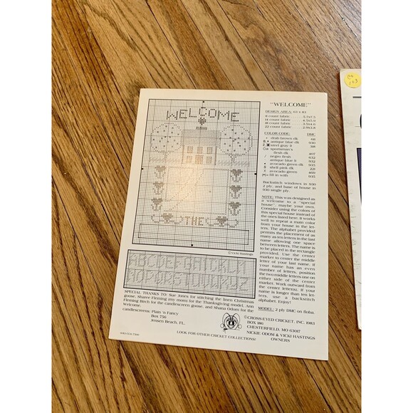 2X The Cricket Collection Small Goose Heart 5 6 Welcome Set VTG Country 80 Prim - Picture 5 of 8